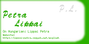 petra lippai business card